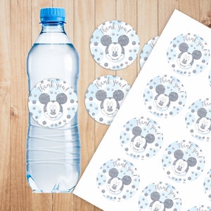 ADESIVO DI MICKEY MOUSE, etichetta di ringraziamento per festa di compleanno, etichetta adesiva di ringraziamento, download immediato stampabile