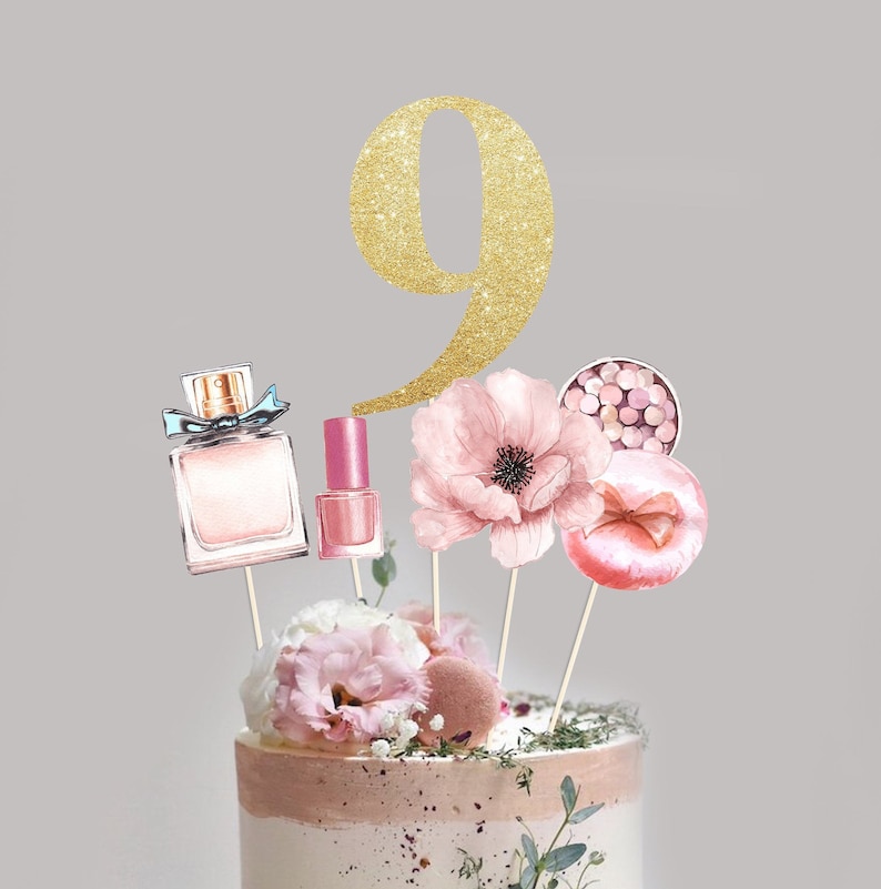 SPA BIRTHDAY CAKE Centerpieces Spa Party Cake Toppers Spa Etsy