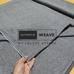GREY Herringbone Fabric - Gray Tweed Fabric - Machine Washable - Running Yards - 54 Inches Width - Wool Blend Jackets and Suiting Fabric