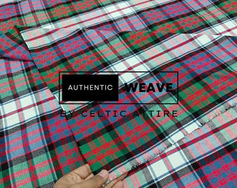 Tela escocesa antigua Macdonald Dress - Tartán escocés acrílico de 473 g - Lavable a máquina - Yardas grandes - Ancho de 132 cm - Tela casera