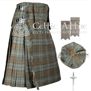 8 Yard Scottish Detachable Pockets Tartan KILT Package 16 Oz Acrylic ...