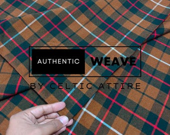 Mackinnon Hunting Modern Tartan Fabric - 16 Oz Acrylic Scottish Tartan - Machine Washable - Running Yards - 54 Inches Wide Upholstery Fabric