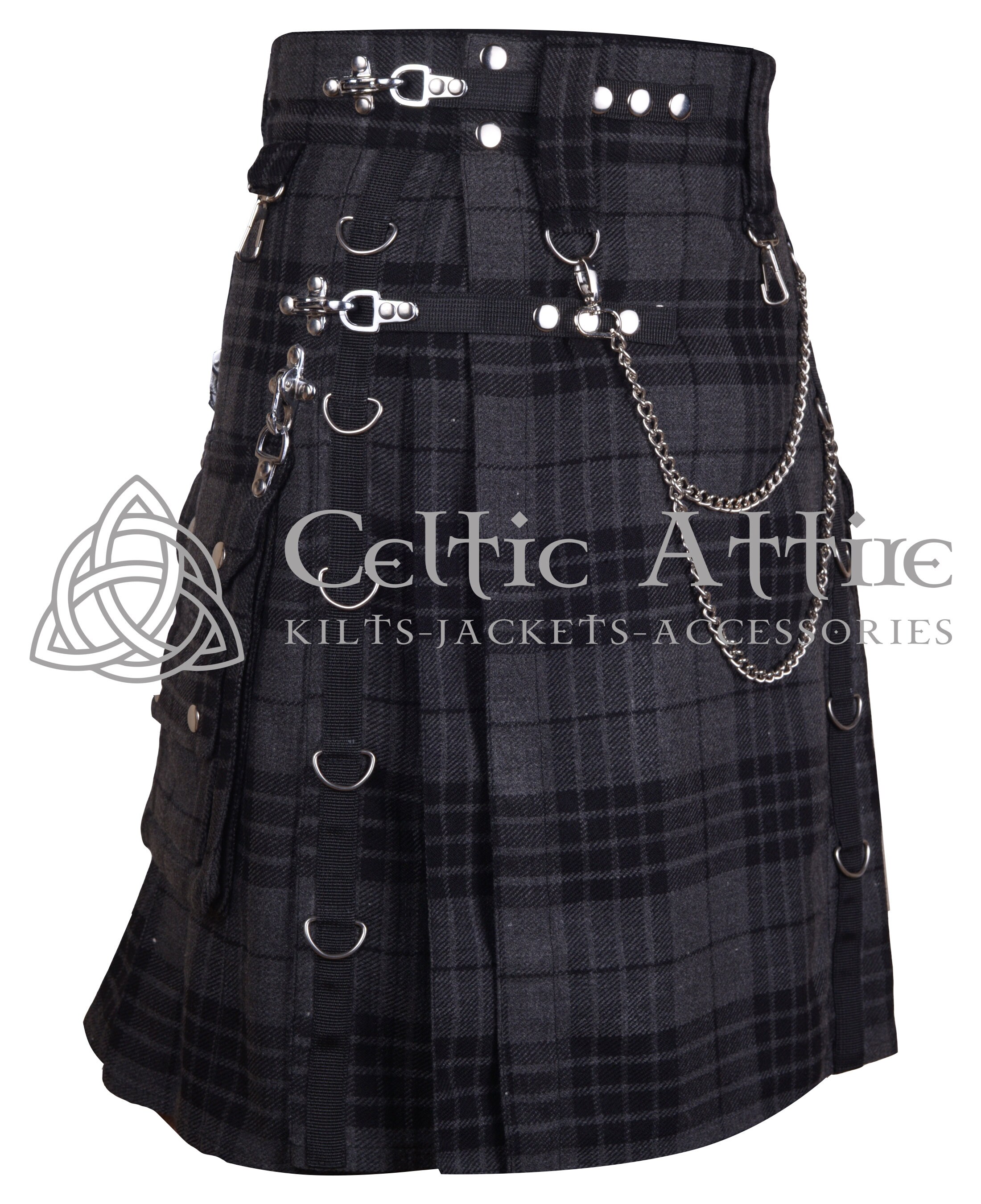 あおばくん着用　minus(-) leather utlity kilt Gothic Kilt - Punk Kilt - Steampunk - Gay Pride - Custom