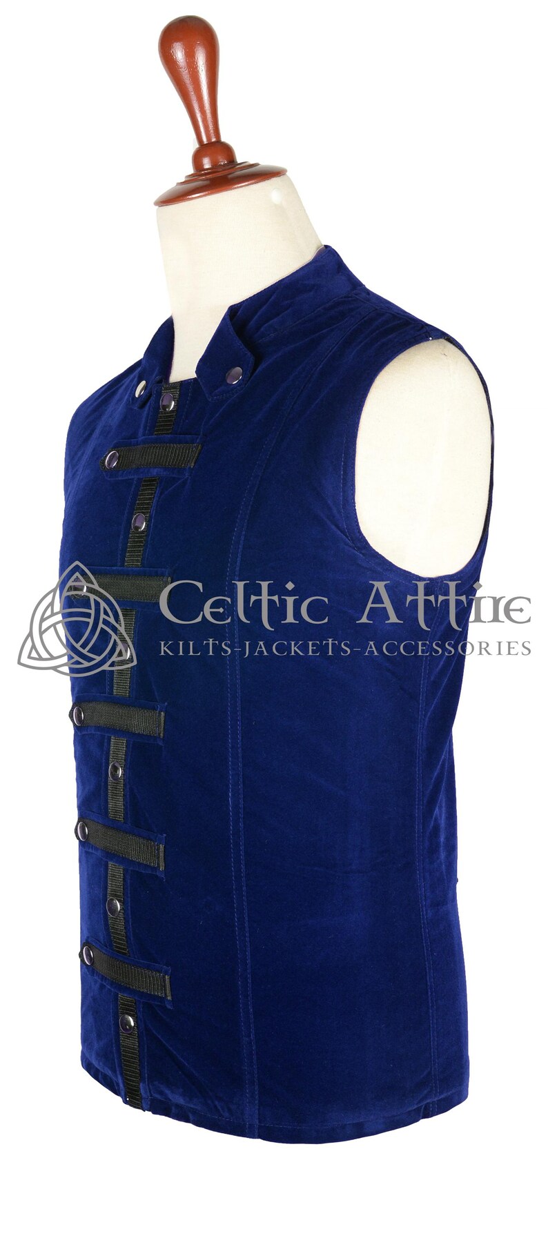 Men's Velvet Waistcoat - Victorian Style Wedding Vest - Custom Made Gothic Steampunk Waistcoat - Dark Academia Groomsmen Attire