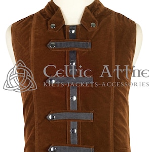 Men's Velvet Waistcoat - Victorian Style Wedding Vest - Custom Made Gothic Steampunk Waistcoat - Dark Academia Groomsmen Attire