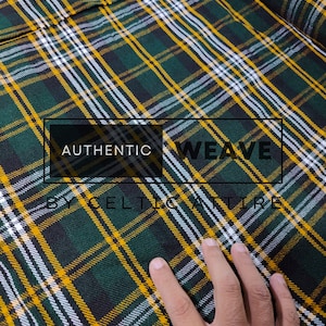 Tkanina Tartan Heritage of Ireland - 16 Oz akrylowa szkocka krata - nadaje się do prania w pralce - bieżąca liczba jardów - szerokość 54 cali - tkanina obiciowa