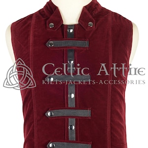 Men's Velvet Waistcoat - Victorian Style Wedding Vest - Custom Made Gothic Steampunk Waistcoat - Dark Academia Groomsmen Attire