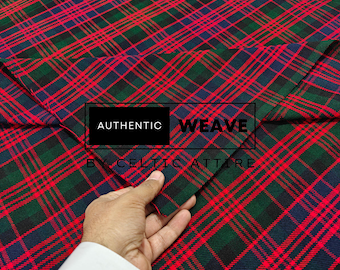 Tela escocesa moderna Macdonald - Tartán escocés acrílico de 473 g - Lavable a máquina - Yardas de uso diario - Ancho de 132 cm - Tela casera