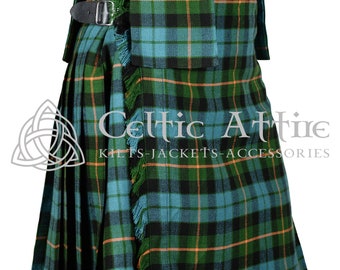 Premium - Made to Order - Scottish 8 Yard TARTAN KILT - Detachable Pockets - 16 Oz Acrylic Fabric - 10 Clan Tartan Choices