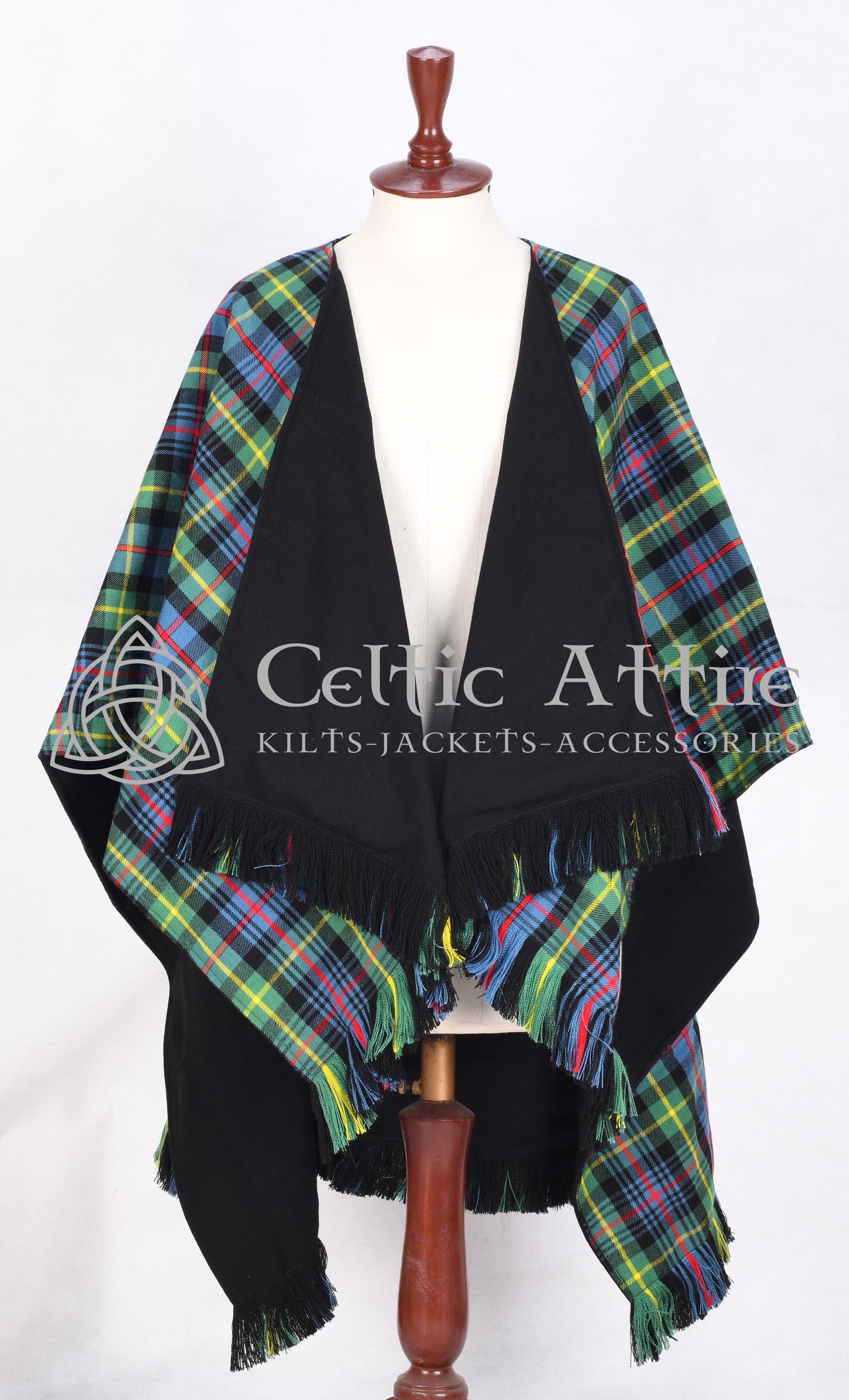 Scottish TARTAN Winter Wrap - Tartan Blanket Size 48 x 58 - Handmade Winter Shawl for Women - 16 Oz Heavy - Fleece Lining - 60 Tartan Colors