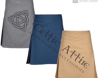 KILT en laine écossaise de 8 yards - réalisé sur commande - kilt des Highlander traditionnel écossais fait main de qualité supérieure pour homme - 6 couleurs - laine épaisse 16 oz