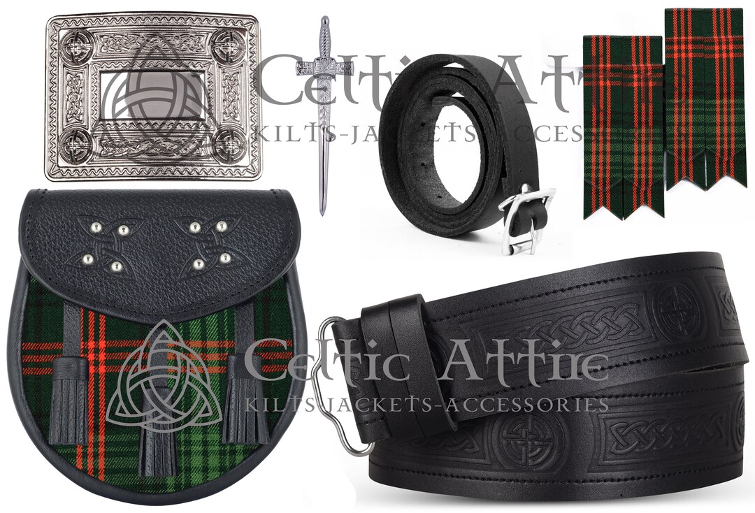 Custom Made Scottish Kilt Sporran Clan Tartan SPORRAN Kilt Belt custom-made-scottish-kilt-sporran-clan-tartan-sporran-kilt-belt
