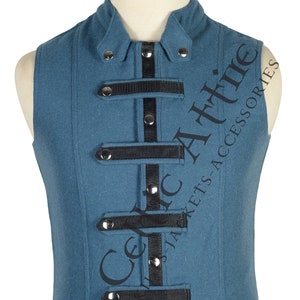 Men&#39;s Victorian Fashion - Steampunk Waistcoat in Wool - Gothic Vest
