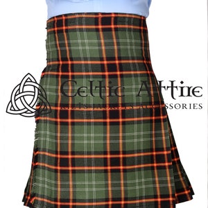 Bomb Squad Tartan Scottish 8 Yard Kilt - Highland Games Kilt - 13 Oz Tartan Kilts for Men - Made to Order