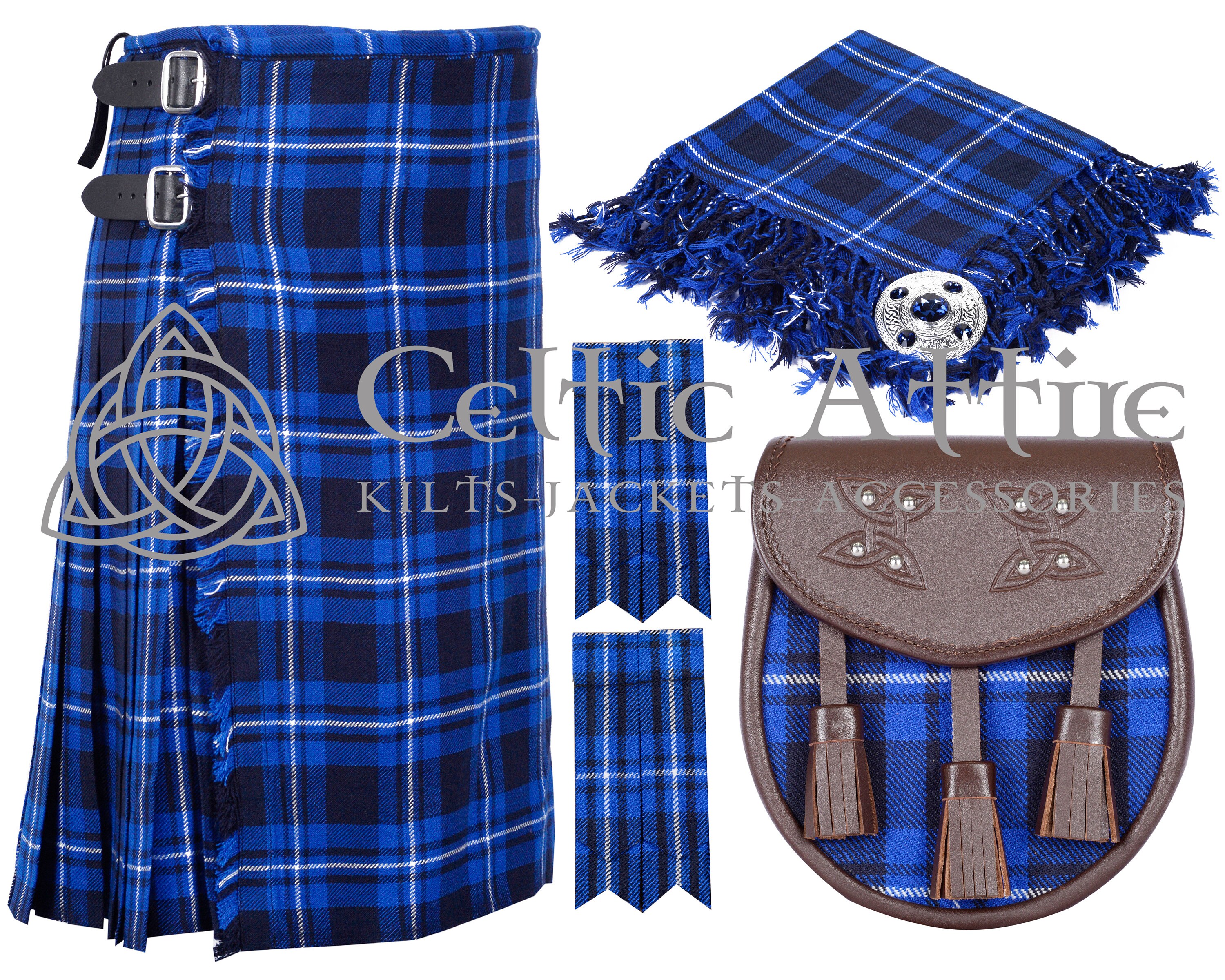 Vestido de tartán escocesa tradicional de Highland Kilt para hombre de 8  yardas de gran elección | Regular