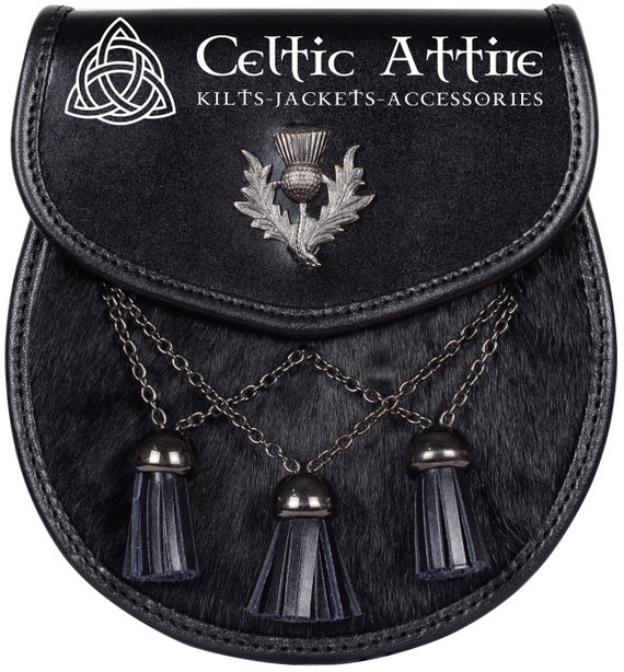 Cardo Casual Pelle Sporran Con Tre Intrecciato Nappe Vera Pelle - Foto 10