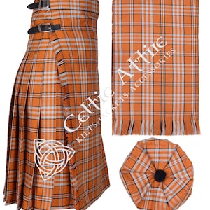 Tartan Maxi Kilted Skirt - Hostess Skirt - Women's Tartan Kilt - Custom Made Anckle Length Tartan Skirt - Free Scarf and Tammie Cap