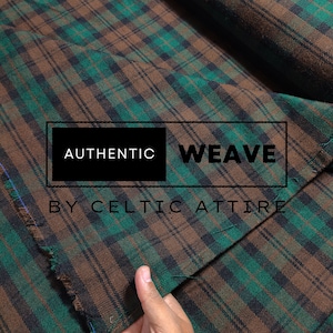 Brown Watch Tartan Fabric - 16 Oz Homespun Scottish Tartan - Machine Washable - Running Yards - 54 Inches Width - Upholstery Fabric