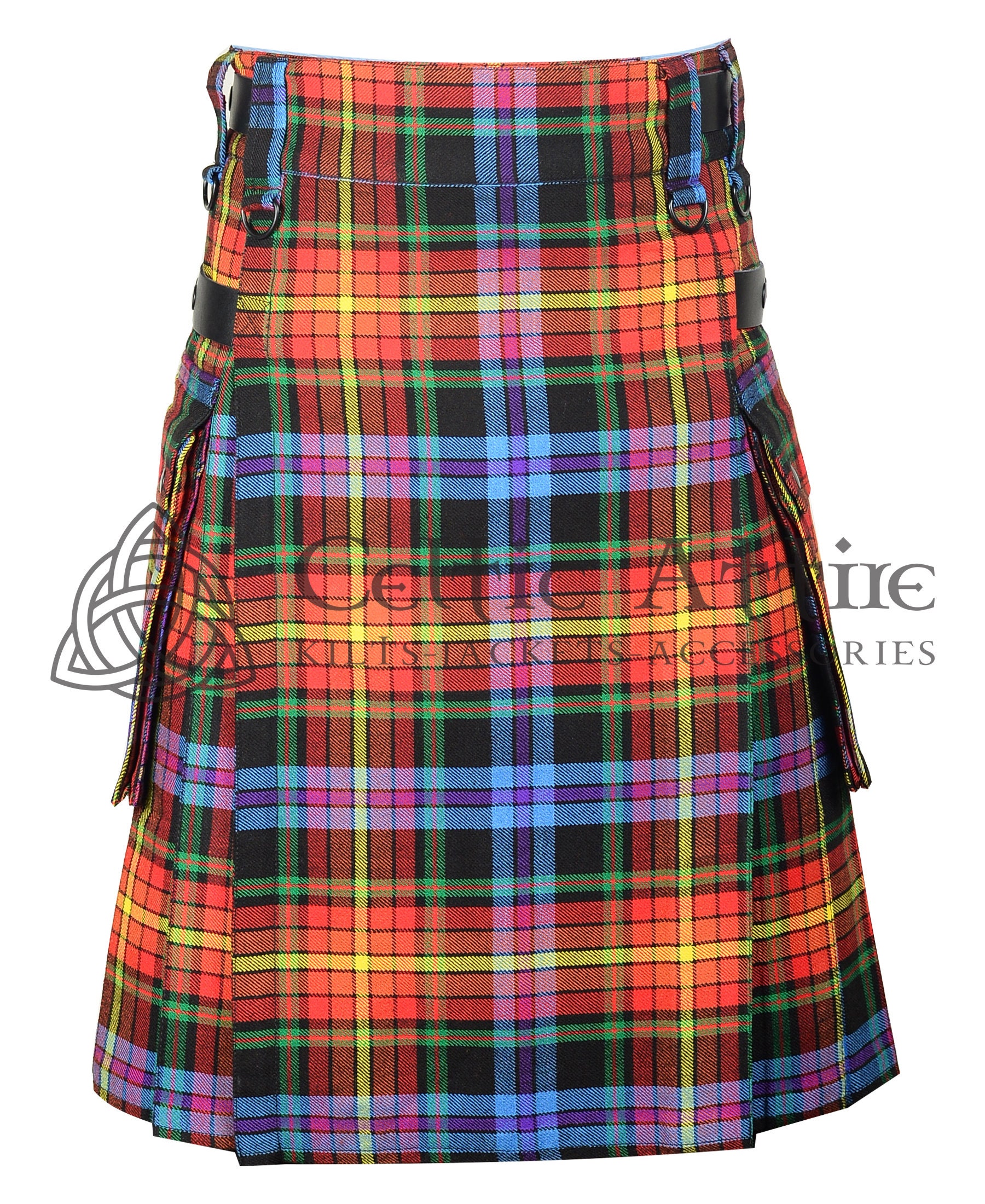 Scottish McLeod of Harris Tartan Active Men Modern Utility Fashion Pockets Kilts Scottish McLeod of Harris Tartan Active Men Modern Utility Fashion Pockets Kilts