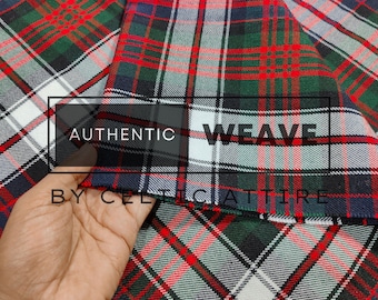 Tela escocesa Macdonald Dress - 16 oz - Tartán escocés casero - Lavable a máquina - Yardas grandes - 54 pulgadas de ancho - Tela para tapicería