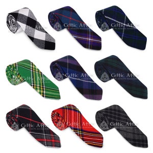 Scottish Tartan Neck Tie - Made to Order - 60 Tartan Colors - Handmade