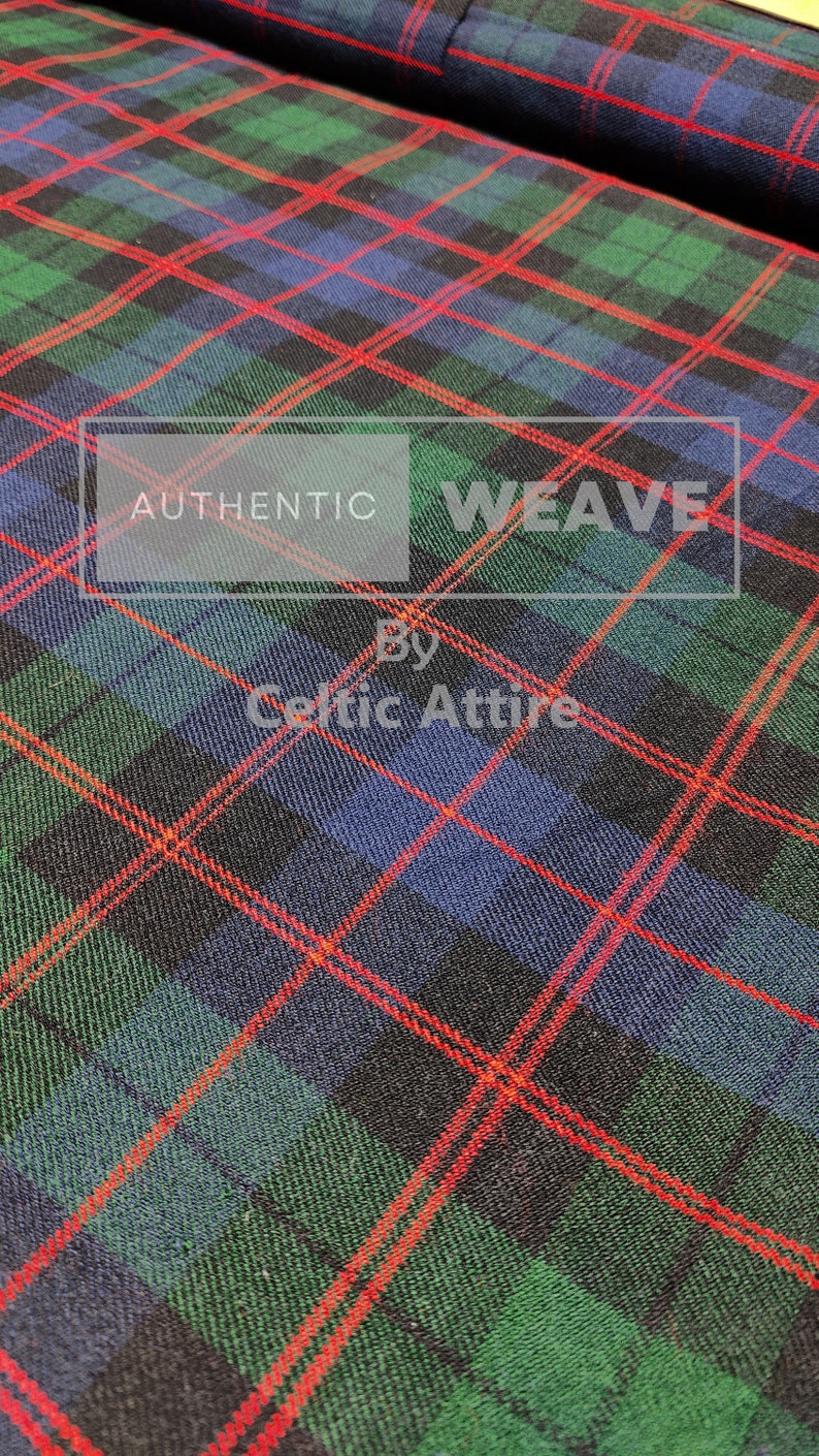 Guthrie Modern Tartan Fabric - 16 Oz Acrylic Scottish Tartan - Machine ...