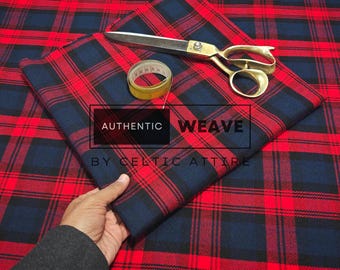 Tela escocesa moderna Maclachlan - Tartán escocés acrílico de 473 g - Lavable a máquina - Yardas de uso diario - Ancho de 137 cm - Tela para tapicería