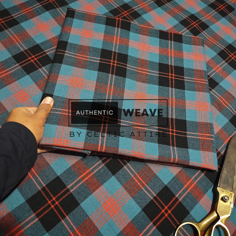 Angus Ancient Tartan Fabric Running Yards - Woven by Celtic Attire