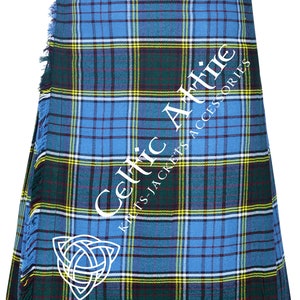 Anderson Tartan 8 Yard Scottish Kilt per uomo - 16 Oz - Su misura - Tradizionale Highlander Kilt