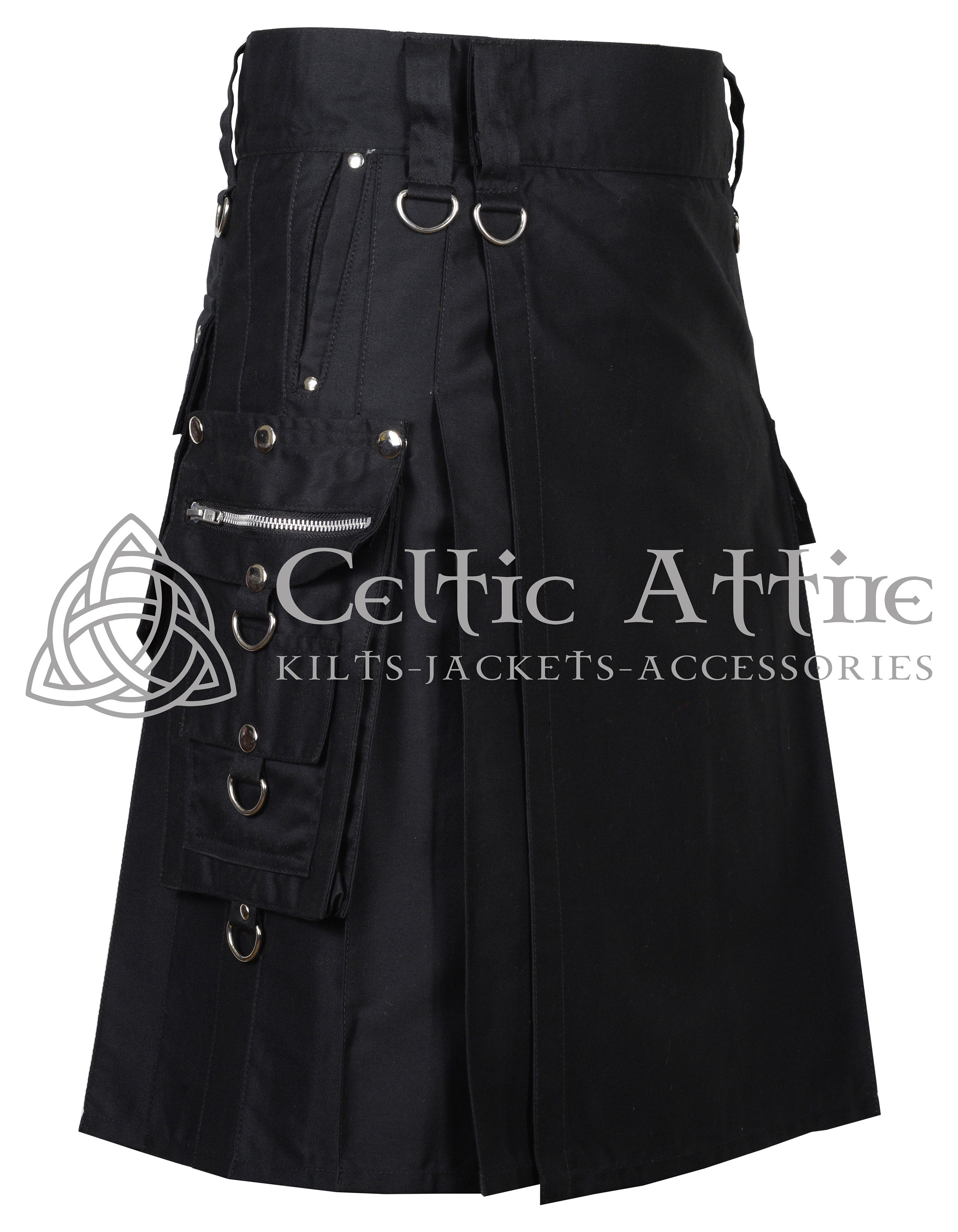 Gothic / Punk Rock Kilt for Men - Scottish Utility Kilt