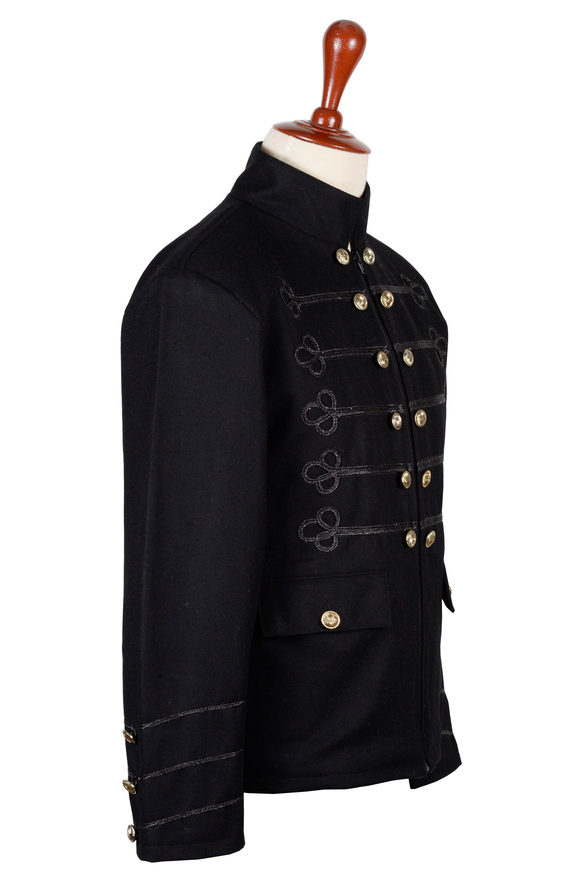 Napolian Style Renaissance Military Zipper Jacket for Men