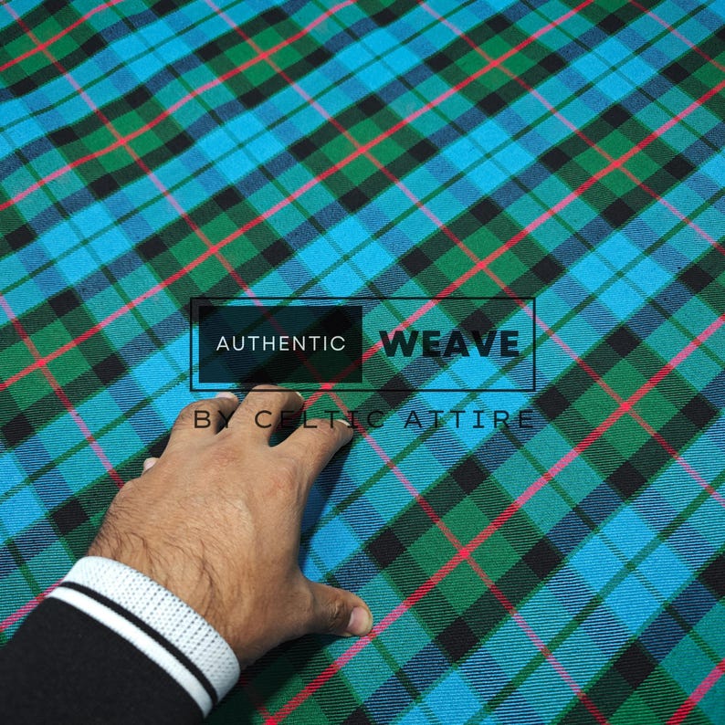 Gunn Ancient Tartan Fabric Polyviscose - Woven by Celtic Attire
