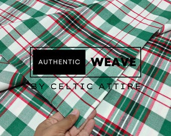 Tkanina w kratę Greene Family Tartan – szkocka krata akrylowa 16 uncji – nadaje się do prania w pralce – metry bieżące – szerokość 54 cale – tkanina obiciowa