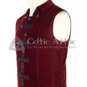 Men's Velvet Waistcoat - Victorian Style Wedding Vest - Custom Made Gothic Steampunk Waistcoat - Dark Academia Groomsmen Attire