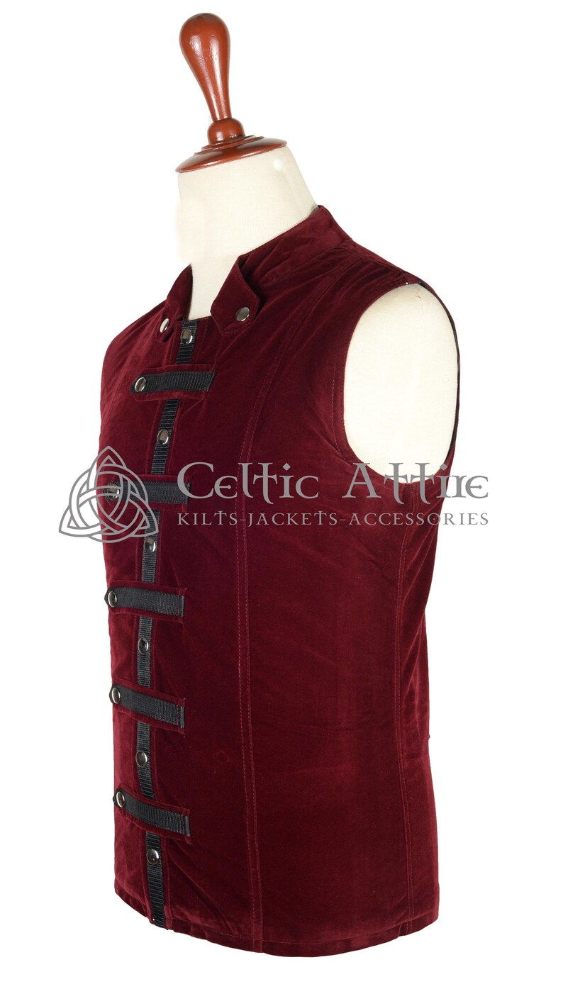 Men's Velvet Waistcoat - Victorian Style Wedding Vest - Custom Made Gothic Steampunk Waistcoat - Dark Academia Groomsmen Attire