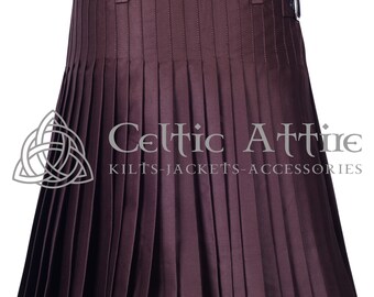 Kilt utility da uomo in cotone nero, stile cargo scozzese tattico Kilt utility da uomo in cotone nero, stile cargo scozzese tattico