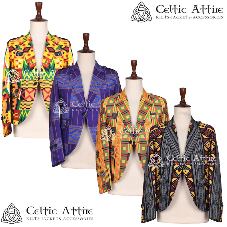 Scot-Afro Fusion Sport Jacket - Made to Measure Casual Street Wear Jacket by Celtic Attire