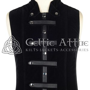 Men's Velvet Waistcoat - Victorian Style Wedding Vest - Custom Made Gothic Steampunk Waistcoat - Dark Academia Groomsmen Attire
