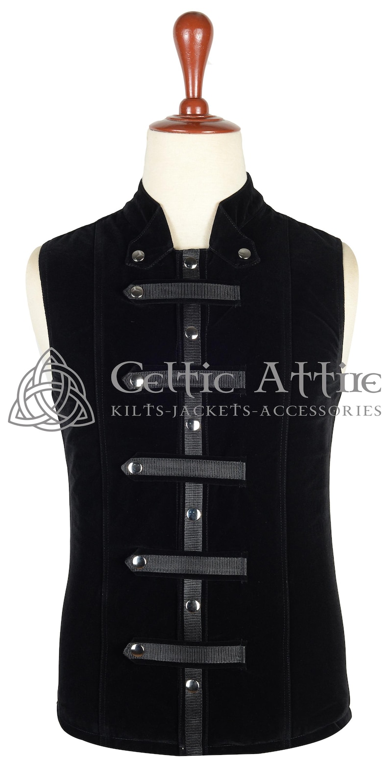 Men's Velvet Waistcoat - Victorian Style Wedding Vest - Custom Made Gothic Steampunk Waistcoat - Dark Academia Groomsmen Attire
