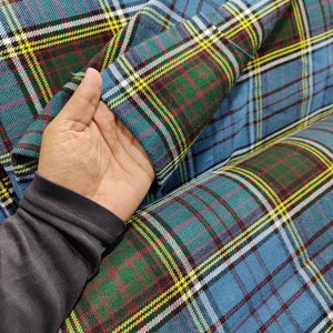 Anderson Tartan Fabric - 16 Oz Acrylic Scottish Tartan - Machine Washable - Running Yards - 54 Inches Width - Upholstery Fabric