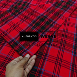 Grant Modern Tartan Fabric - 16 Oz Acrylic Scottish Tartan - Machine Washable - Running Yards - 54 Inches Width - Homespun Fabric