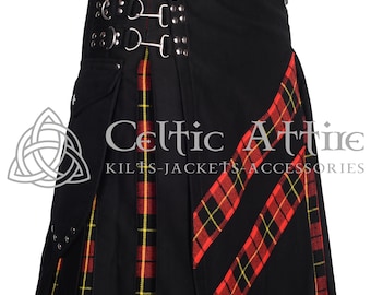 Scottish Utility Kilt Hybrid Custom Made Premium Kilt For Men - 40 Colors - Cargo Pockets Kilt