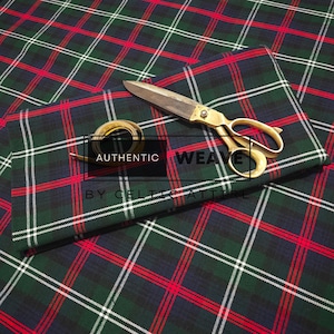 Sutherland Tartan Fabric - 16 Oz Acrylic Scottish Tartan - Machine Washable - Running Yards - 54 Inches Width - Upholstery Fabric