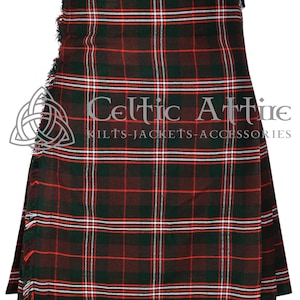 Scott Hunting Tartan 8 Yard Scottish Kilt per uomo - 16 Oz - Su misura - Tradizionale Highlander Kilt