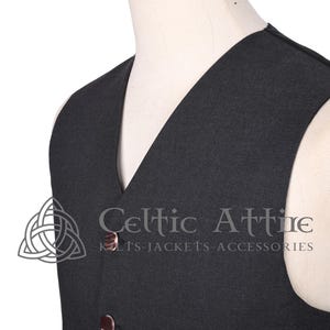 Charcoal Gray Barathea Wool Argyll Scottish Jacket and Waistcoat - Made to Measure - by Celtic Attire