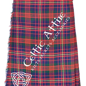 Cameron Tartan Scozzese 8 Yard Kilt - Highland Games Kilt - 13 Oz Tartan Kilts per Uomo - Made to Order