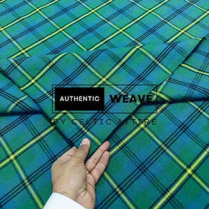 Johnston Ancient Tartan Fabric - 16 Oz Acrylic Scottish Tartan - Machine Washable - Running Yards - 52 Inches Width - Homespun Fabric