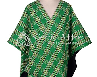 Scottish TARTAN Winter Wrap - Tartan Blanket Size 48 x 58 - Handmade Winter Shawl for Women - 16 Oz Heavy - Fleece Lining - Tartan P to Z