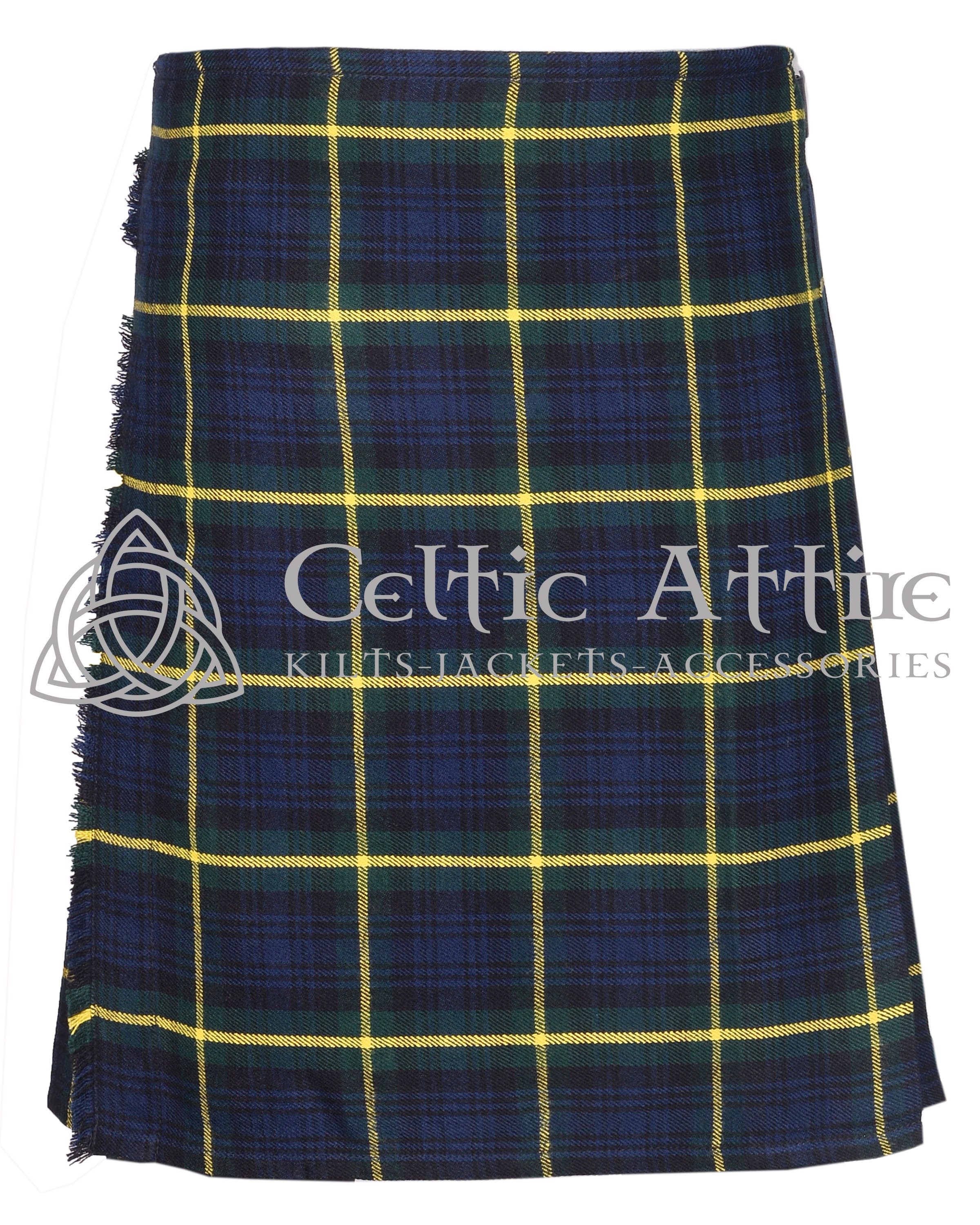 Gordon Tartan 8 Yard Scottish Kilt for Men - 16 Oz Home Spun Wool