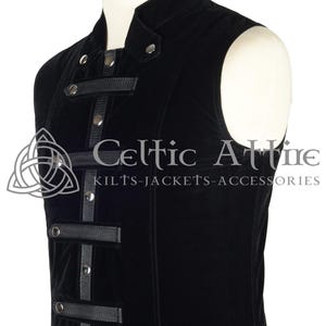 Men's Velvet Waistcoat - Victorian Style Wedding Vest - Custom Made Gothic Steampunk Waistcoat - Dark Academia Groomsmen Attire